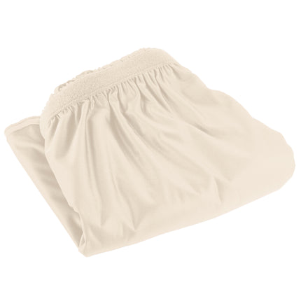 Váy bàn Snap Drape 5412EG29S3-756 Wyndham 5,2 m 15,2 cm x 73,7 cm Bone Shirred xếp ly với khóa dán Velcro® kẹp