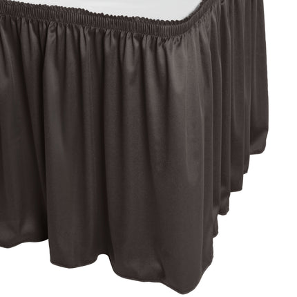 Váy bàn xếp ly nhún Snap Drape Wyndham 5,3 x 0,74 m màu xám than kèm kẹp Velcro