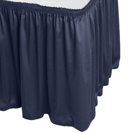 Váy bàn xếp ly rủ màu xanh navy kèm kẹp Velcro Snap Drape Wyndham 5,3 x 0,74 m