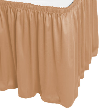 Váy bàn xếp ly Snap Drape Wyndham 5,3 m x 74 cm màu gỗ đàn hương có kẹp Velcro