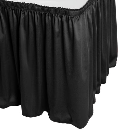 Váy phủ bàn xếp nhún màu đen Snap Drape Wyndham 5412GC29S3 6,55 x 0,74 m kèm kẹp Velcro