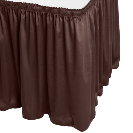 Váy bàn xếp ly nhún Snap Drape Wyndham 6,6 m x 74 cm màu nâu kèm kẹp Velcro