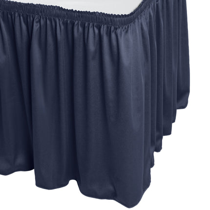 Váy bàn tiệc xếp ly nhún Snap Drape Wyndham 6,6 x 0,7 m màu xanh navy kẹp Velcro