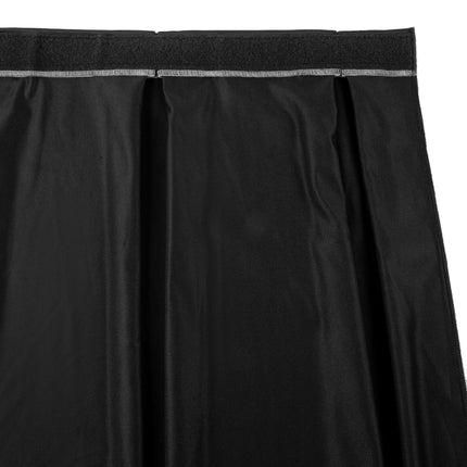 Váy bàn xếp ly hộp màu đen kèm kẹp Velcro Snap Drape Wyndham 4 x 0,74 m