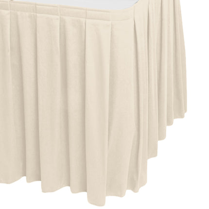 Váy bàn xếp ly hộp Snap Drape Wyndham 6,5 m x 74 cm màu ngà, kẹp Velcro, 5412GC29B3-756