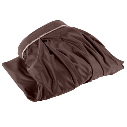 Váy bàn Snap Drape 5412GC29B3-005 Wyndham 6,4 m 15,2 cm x 73,7 cm nâu xếp ly hộp với khóa dán Velcro® kẹp