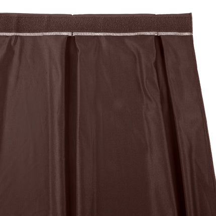 Váy bàn Snap Drape 5412GC29B3-005 Wyndham 6,4 m 15,2 cm x 73,7 cm nâu xếp ly hộp với khóa dán Velcro® kẹp