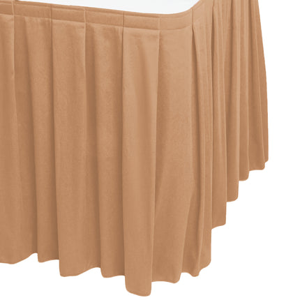 Váy bàn xếp ly hộp Snap Drape Wyndham 5412GC29B3-049 màu gỗ đàn hương 6,6 x 0,74 m với kẹp Velcro