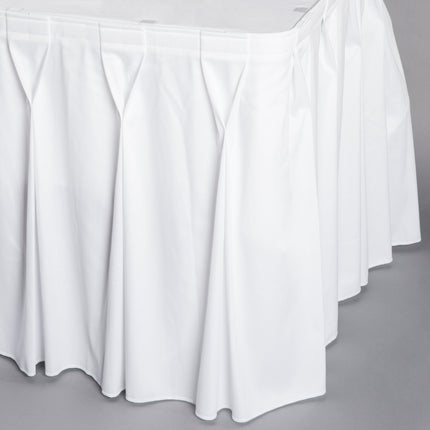 Váy quây bàn xếp nơ Snap Drape Wyndham 5,33 m x 74 cm màu trắng với kẹp Velcro