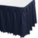 Váy bàn xếp ly nơ Snap Drape Wyndham 5,3 m x 74 cm màu xanh navy, kẹp Velcro, 5412EG29W3-011