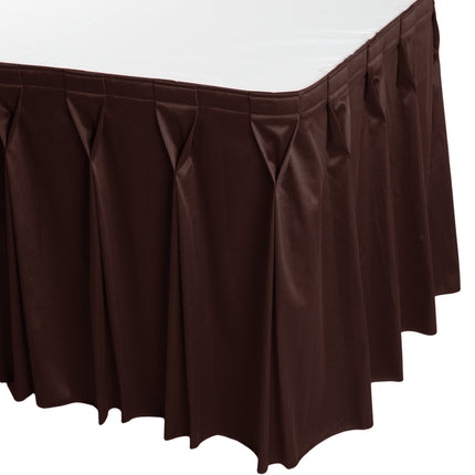 Váy quây bàn xếp ly nơ màu nâu Snap Drape Wyndham 5412GC29W3-005 6,6 m x 74 cm, kèm kẹp Velcro®