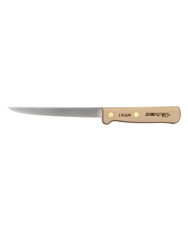 Dao Rút Xương Cứng Hẹp Dexter Russell 13G6N 15.2 cm Cán Gỗ Sồi, Thép Carbon