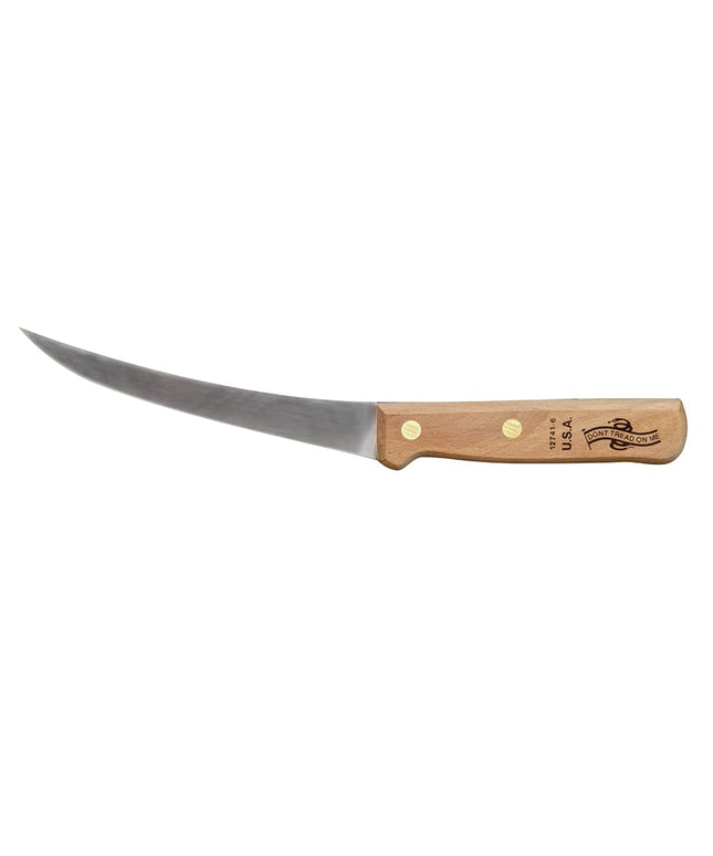 Dexter Russell 12741-6 Dao Rọc Xương Cong Nửa Cứng 15.2 cm Cán Gỗ Sồi Thép Cacbon