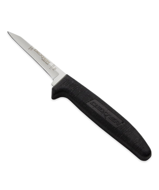 Dexter Russell P152HG 3 1/4" Boning Knife w/ Soft Black Rubber Handle, High Carbon Steel