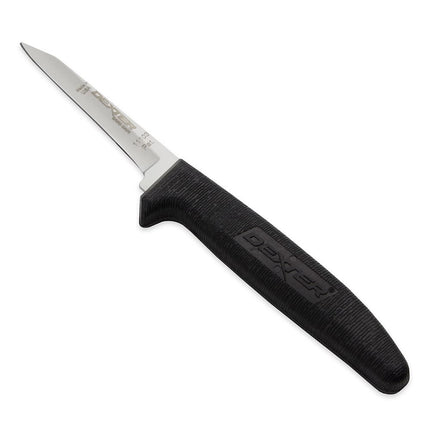 Dexter Russell P152HG 3 1/4" Boning Knife w/ Soft Black Rubber Handle, High Carbon Steel