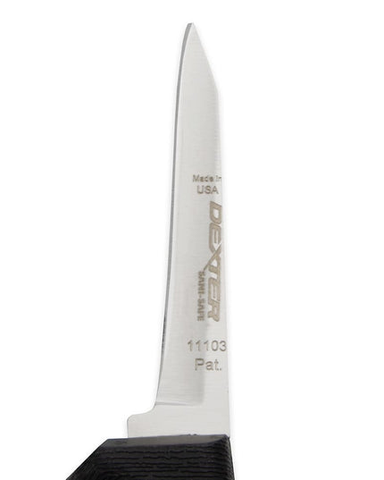 Dexter Russell P152HG 3 1/4" Boning Knife w/ Soft Black Rubber Handle, High Carbon Steel