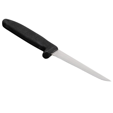 Dexter Russell P154HG 4 1/2" Boning Knife w/ Soft Black Rubber Handle, High Carbon Steel