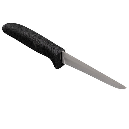 Dexter Russell P154HG 4 1/2" Boning Knife w/ Soft Black Rubber Handle, High Carbon Steel
