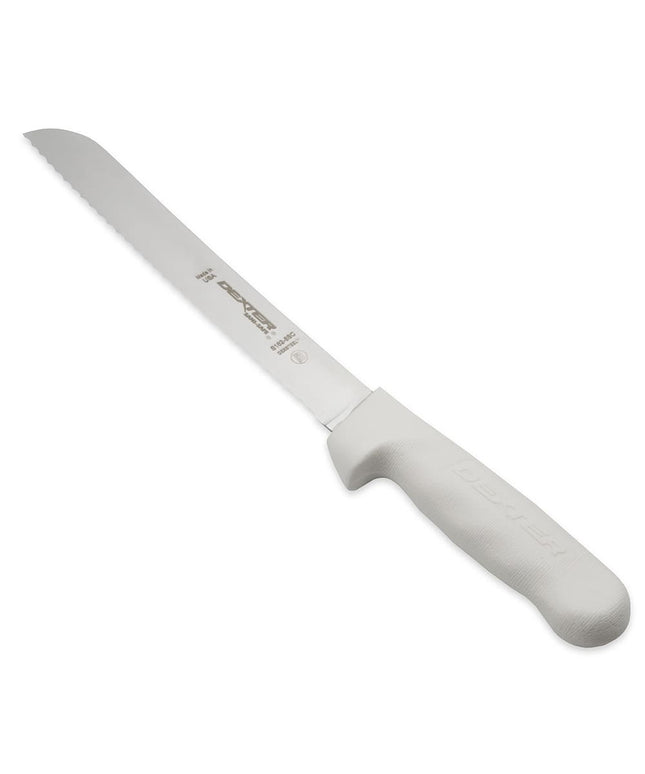 Dao Cắt Bánh Mì Dexter Russell S162-8SC-PCP SANI-SAFE® 20.3 cm Cán Polypropylene Trắng Thép Carbon