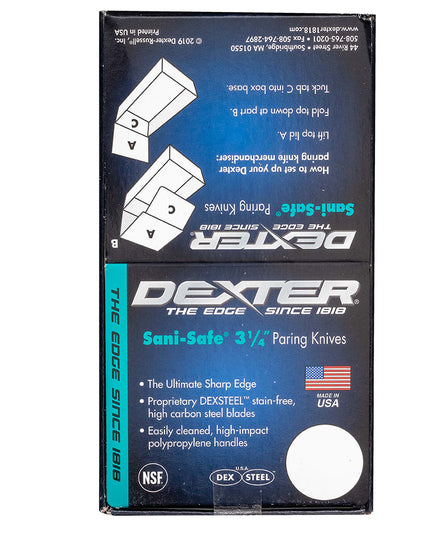 Bộ Dao Gọt Dexter Russell S104-24 SANI-SAFE® 8.3 cm Tay Cầm Polypropylene Trắng Thép Carbon