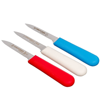 Bộ Dao Gọt SANI-SAFE® Dexter Russell S104SC-3RWC 8.3 cm Lưỡi Khía Tay Cầm Polypropylene Thép Carbon