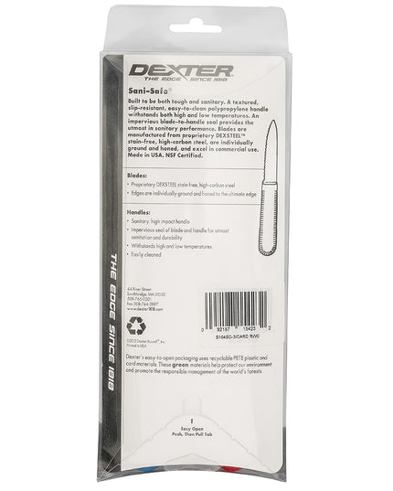 Bộ Dao Gọt SANI-SAFE® Dexter Russell S104SC-3RWC 8.3 cm Lưỡi Khía Tay Cầm Polypropylene Thép Carbon