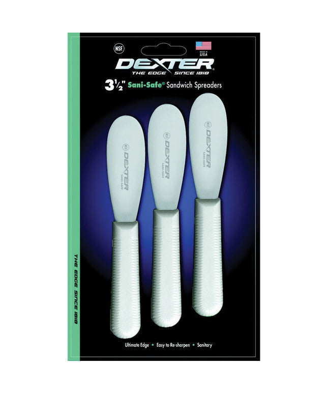 Dao Phết Sandwich Dexter Russell S173-3 SANI-SAFE® 8.9 cm Tay Cầm Polypropylene Trắng Thép Không Gỉ