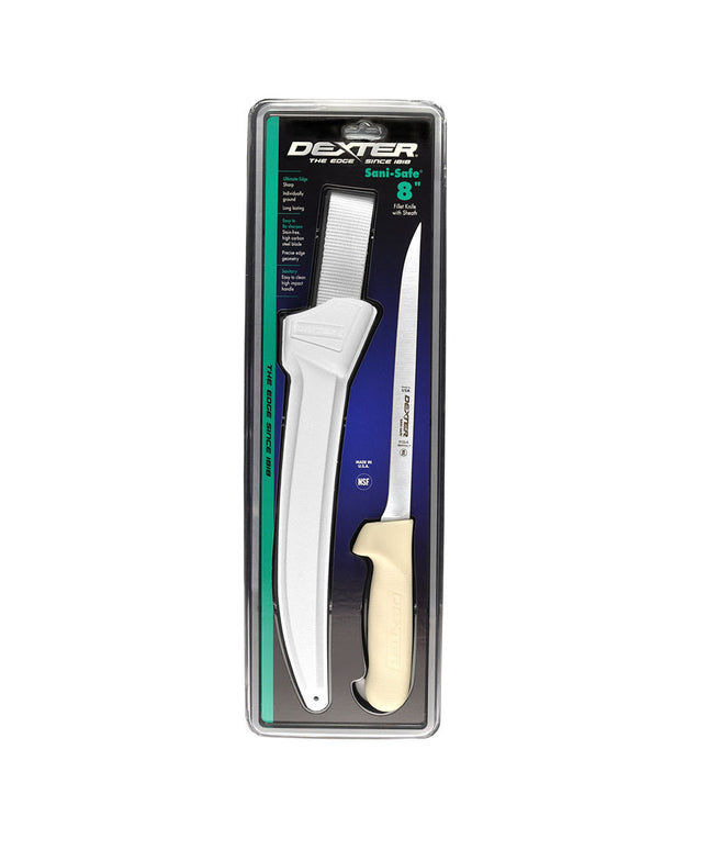 Dao Fillet SANI-SAFE® Dexter Russell S133-8WS1-CP 20.3 cm Tay Cầm Polypropylene Trắng Thép Carbon