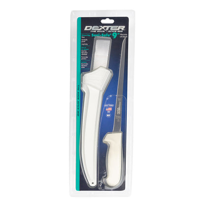 Dao Phi Lê Dexter Russell S133-9WS1-CP SANI-SAFE® 22.9 cm Cán Polypropylene Trắng Thép Carbon