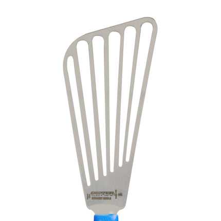 Phới Lật Cá Có Rãnh Dexter Russell 19673H SANI-SAFE 16.5 cm Tay Cầm Cao Su Mềm Xanh Dương Thép Không Gỉ