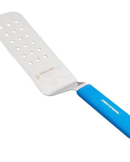 Phới Lật Đục Lỗ Dexter Russell PS286-8H-PCP SANI-SAFE® 20.3 x 7.6 cm Tay Cầm Nhựa Polypropylene Màu Xanh Thép Không Gỉ