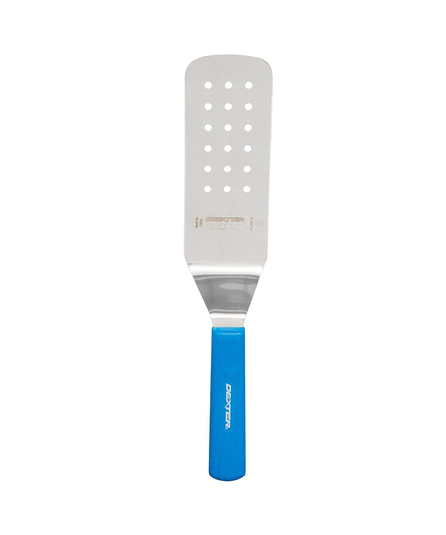 Phới Lật Đục Lỗ Dexter Russell PS286-8H-PCP SANI-SAFE® 20.3 x 7.6 cm Tay Cầm Nhựa Polypropylene Màu Xanh Thép Không Gỉ