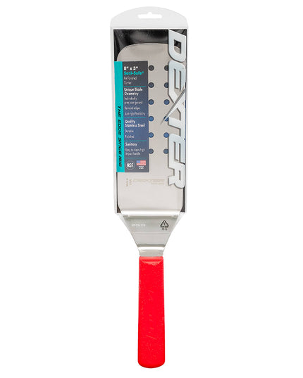 Phới Lật Có Lỗ Dexter Russell PS286-8R-PCP SANI-SAFE 20.3 x 7.6 cm Tay Cầm Polypropylene Đỏ Thép Không Gỉ