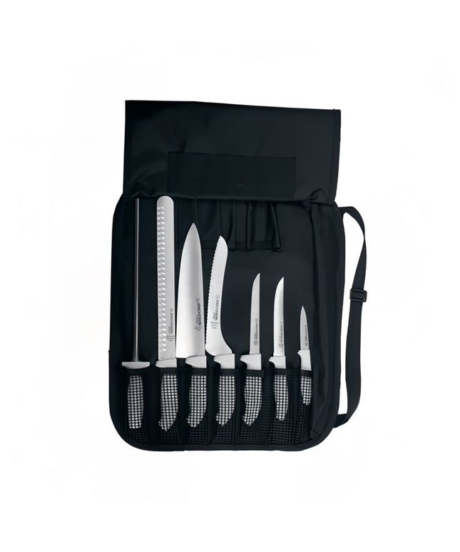 Bộ Dao 7 Món Dexter Russell SGCC-7 Cán Cao Su Trắng Thép Carbon