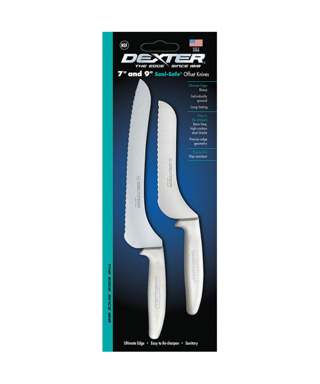 Dao Sandwich Dexter Russell S163-7SC/9SC 17.8 cm & 22.9 cm Tay Cầm Polypropylene Trắng Thép Carbon