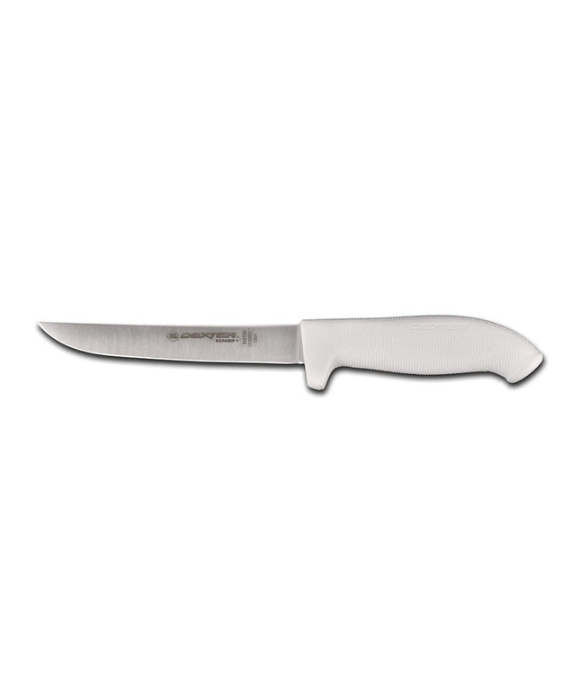 Dexter Russell SG136PCP 6" Boning Knife w/ Soft White Rubber Handle, Carbon Steel