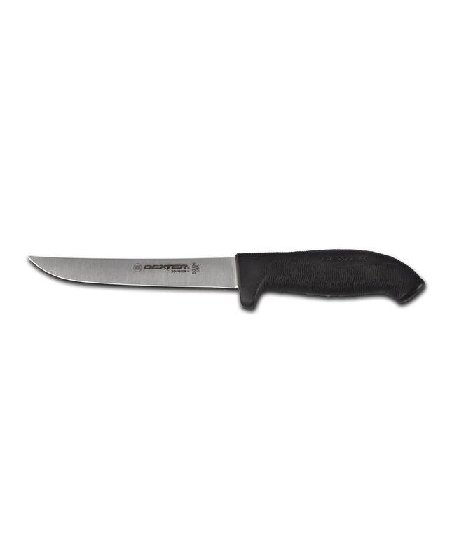 Dexter Russell SG136B-PCP 6" Boning Knife w/ Soft Black Rubber Handle, Carbon Steel