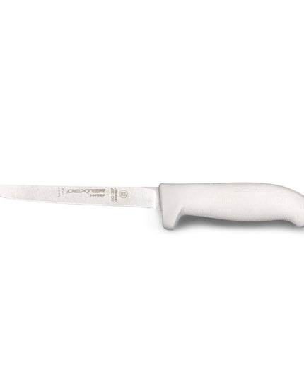 Dexter Russell SG136F-PCP 6" Boning Knife w/ Soft White Rubber Handle, Carbon Steel