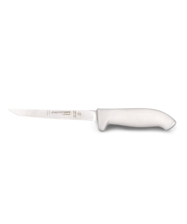 Dexter Russell SG136F-PCP 6" Boning Knife w/ Soft White Rubber Handle, Carbon Steel
