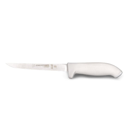 Dexter Russell SG136F-PCP 6" Boning Knife w/ Soft White Rubber Handle, Carbon Steel