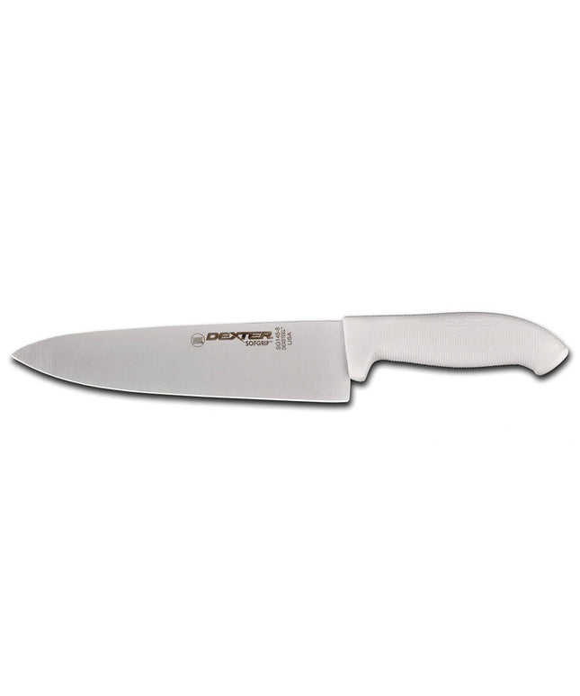 Dao Bếp Trưởng Dexter Russell SG145-8PCP 20.3 cm Cán Cao Su Mềm Trắng Thép Carbon