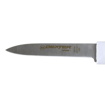 Dao Gọt Dexter Russell SG104-PCP 8.3 cm Cán Cao Su Mềm Trắng Thép Carbon