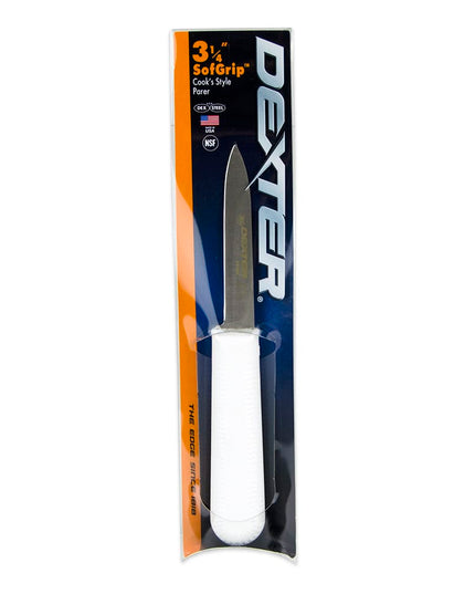Dao Gọt Dexter Russell SG104-PCP 8.3 cm Cán Cao Su Mềm Trắng Thép Carbon