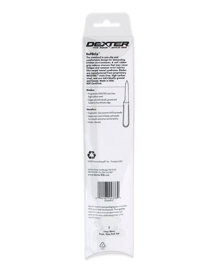 Dao Gọt Dexter Russell SG104-PCP 8.3 cm Cán Cao Su Mềm Trắng Thép Carbon
