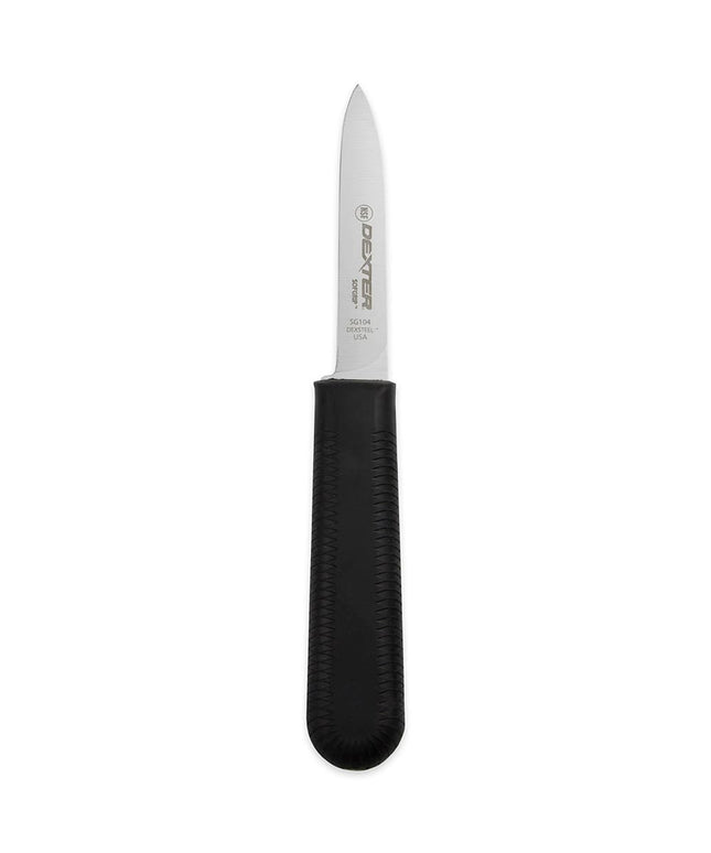 Dao Gọt Dexter Russell SG104B-PCP 8.3 cm Tay Cầm Cao Su Mềm Đen, Thép Carbon