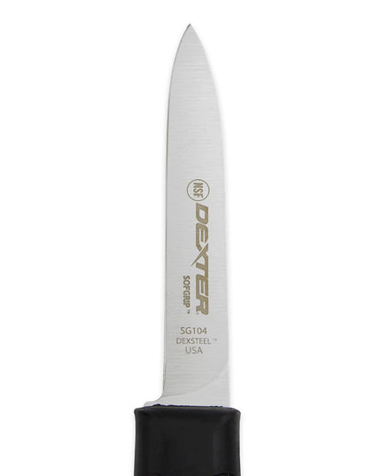 Dao Gọt Dexter Russell SG104B-PCP 8.3 cm Tay Cầm Cao Su Mềm Đen, Thép Carbon