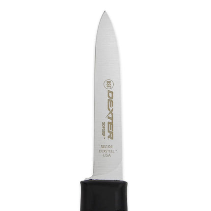 Dao Gọt Dexter Russell SG104B-PCP 8.3 cm Tay Cầm Cao Su Mềm Đen, Thép Carbon