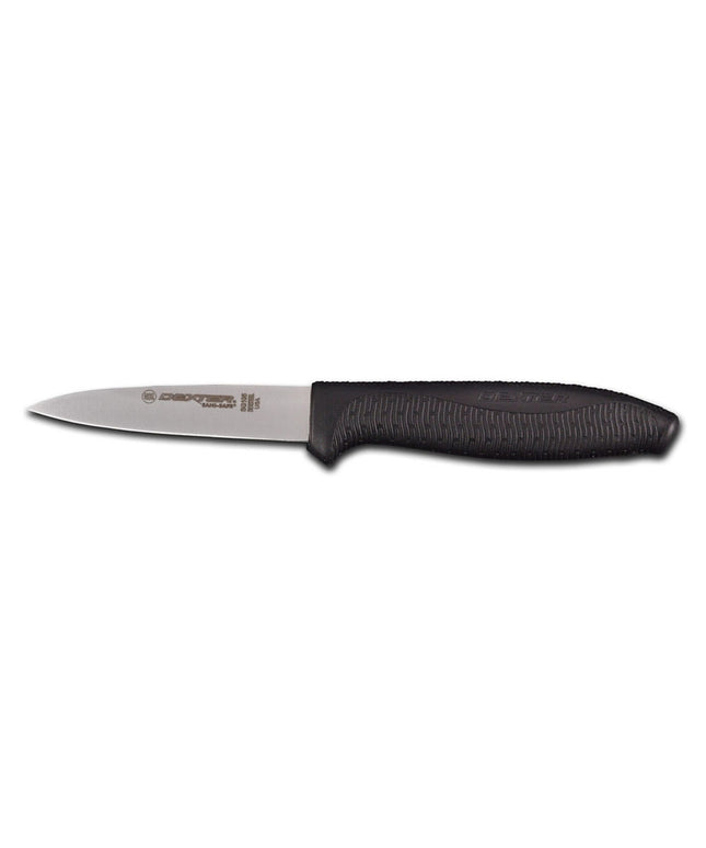 Dao Gọt Dexter Russell SG105B-PCP 8.9 cm Cán Cao Su Mềm Đen Thép Carbon