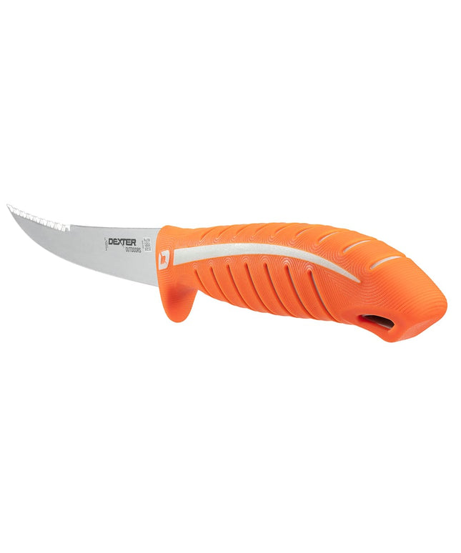 Dao Phi Lê Cứng Hai Lưỡi Dexter Russell 24914 25.4 cm Cán Silicone Cam Thép Carbon Cao
