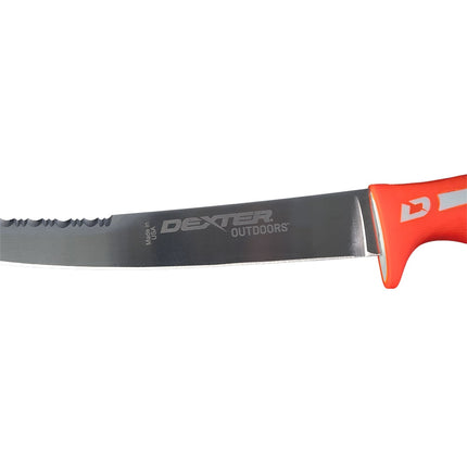 Dao Fillet Cứng Dexter Russell DX10TE 24916 25.4 cm Tay Cầm Silicone Cam Thép Carbon Cao